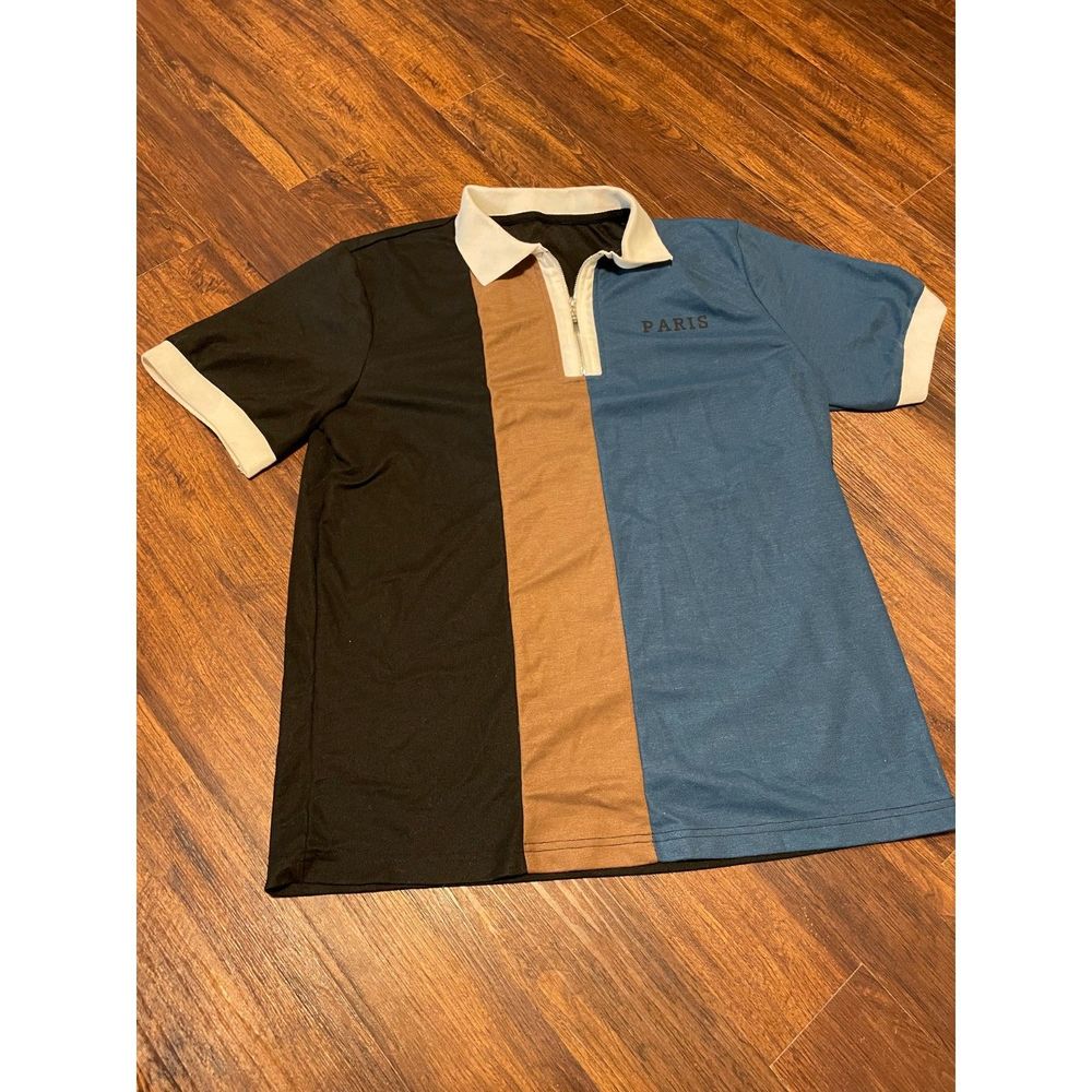 Men's SHEIN Paris Zip Polo L